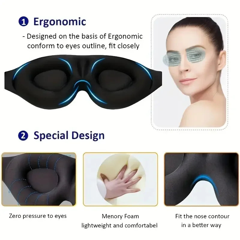 1PC/2PCS/4PCS Unisex Breathable 3D Sleep Mask