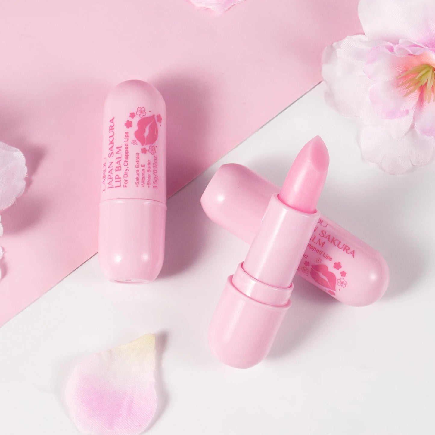 LAIKOU Japan Sakura Lip Balm Hydrating Plumping Treatment Soft Radiant Lip Care 3.5g