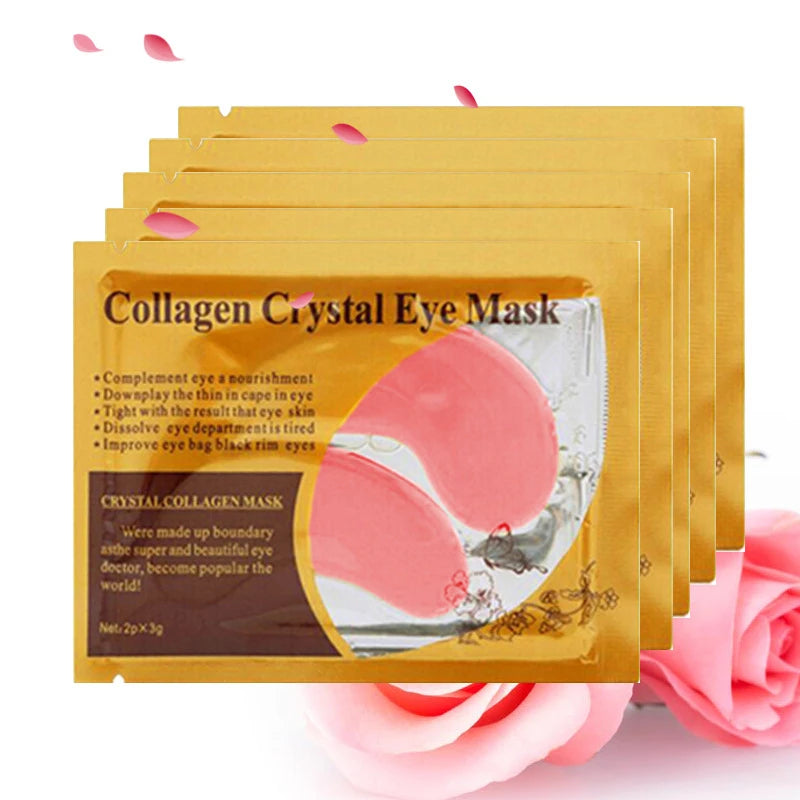 20Pcs=10Pairs Gold Collagen Crystal Eye Mask